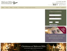 Tablet Screenshot of malvernhillshotel.co.uk